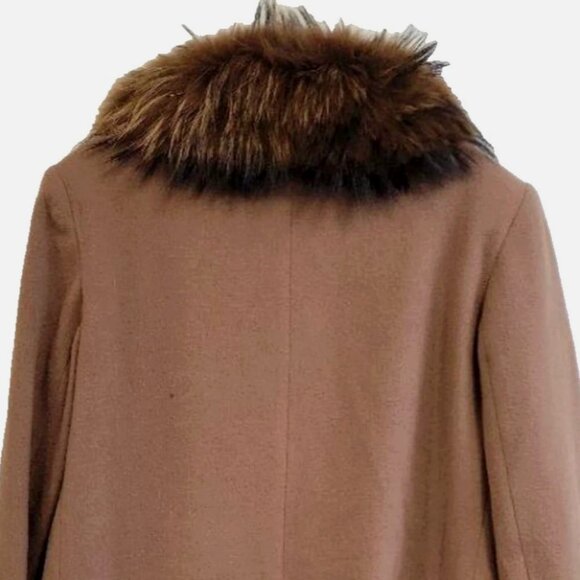 Vintage USA MARVIN RICHARDS 100% Lambswool with Fox Fur Trim Size 12 Penny Lane - Picture 5 of 9